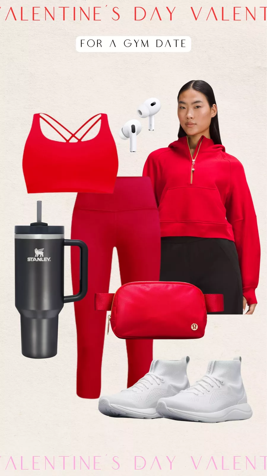 red lululemon outfit